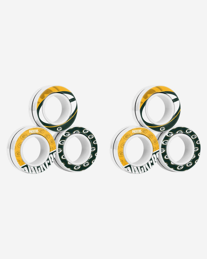 Green Bay Packers 6 Pack Magnetic Finger Rings FOCO - FOCO.com