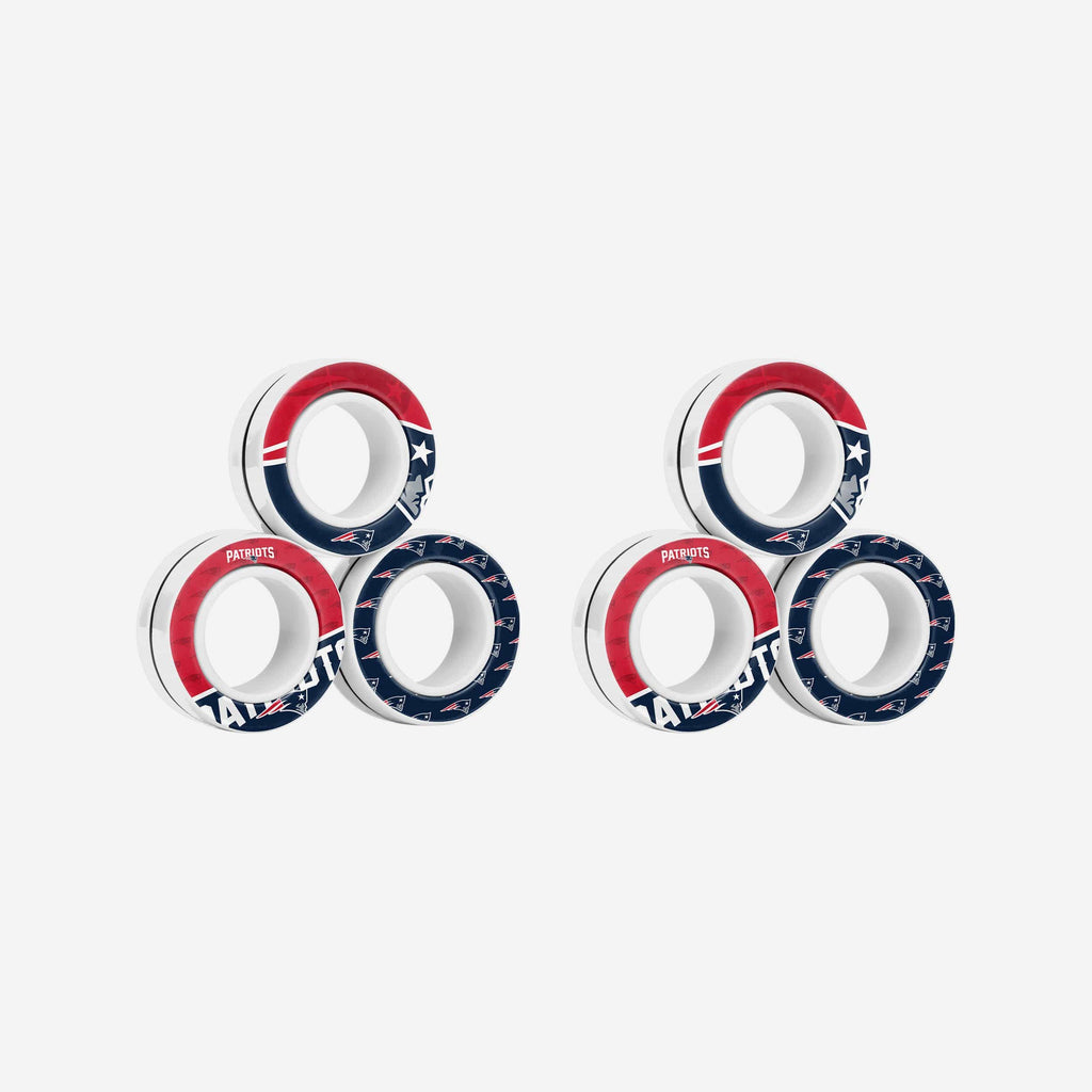 New England Patriots 6 Pack Magnetic Finger Rings FOCO - FOCO.com