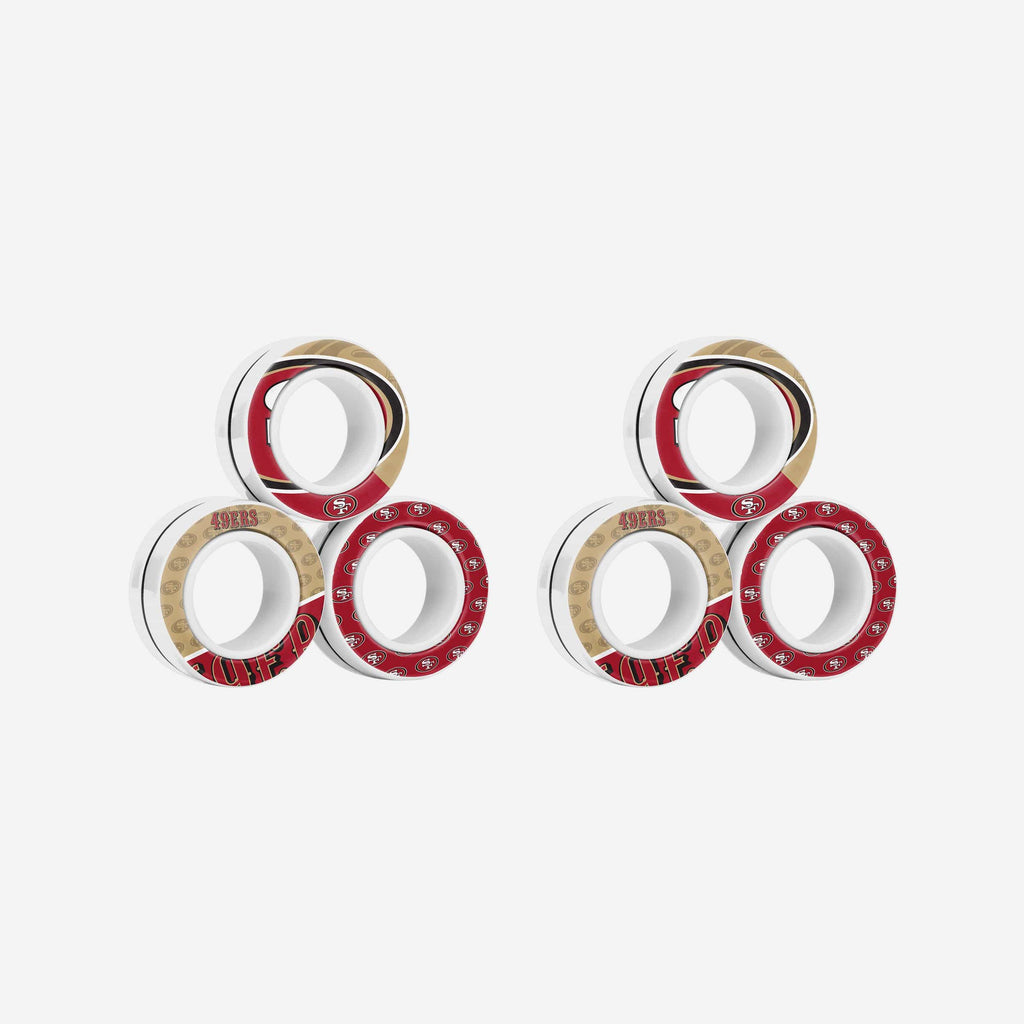 San Francisco 49ers 6 Pack Magnetic Finger Rings FOCO - FOCO.com