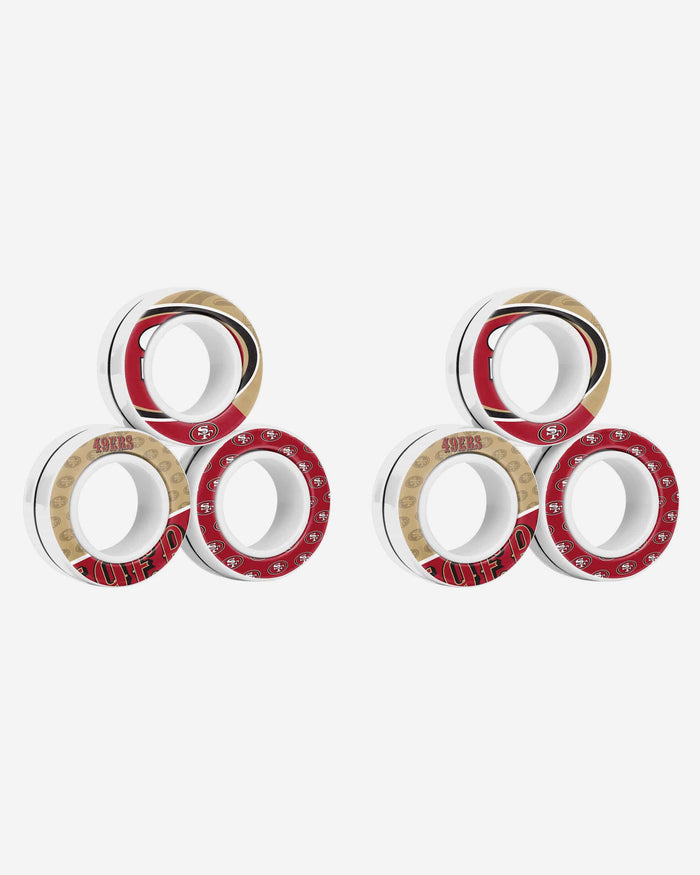 San Francisco 49ers 6 Pack Magnetic Finger Rings FOCO - FOCO.com