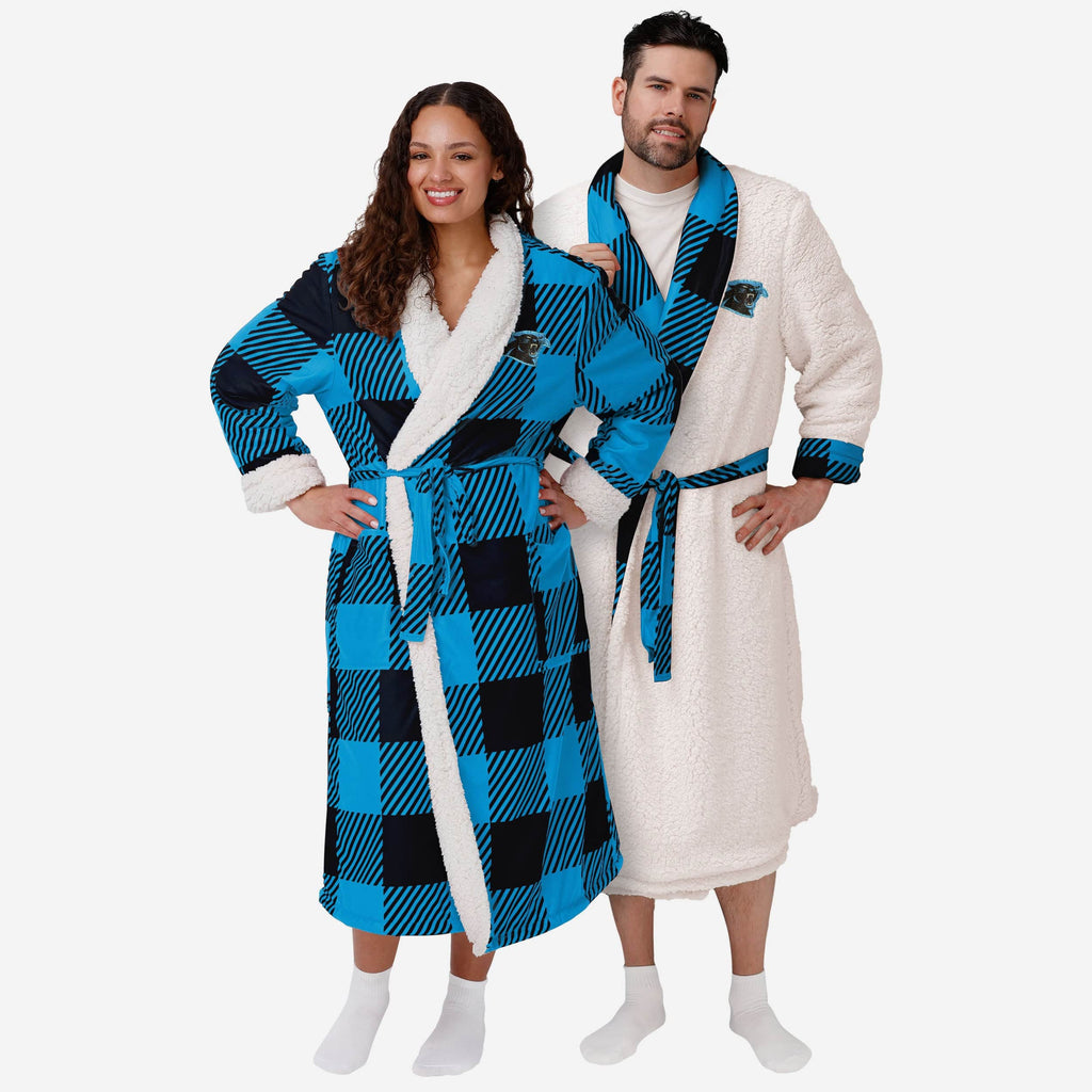 Carolina Panthers Lounge Life Reversible Robe FOCO S/M - FOCO.com