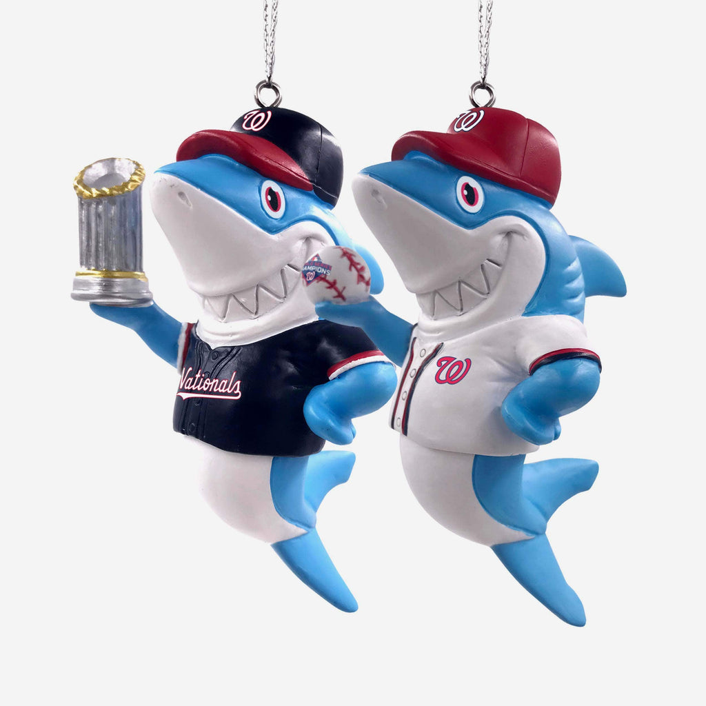 Washington Nationals 2019 World Series Champions 2 Pack Resin Shark Ornament FOCO - FOCO.com