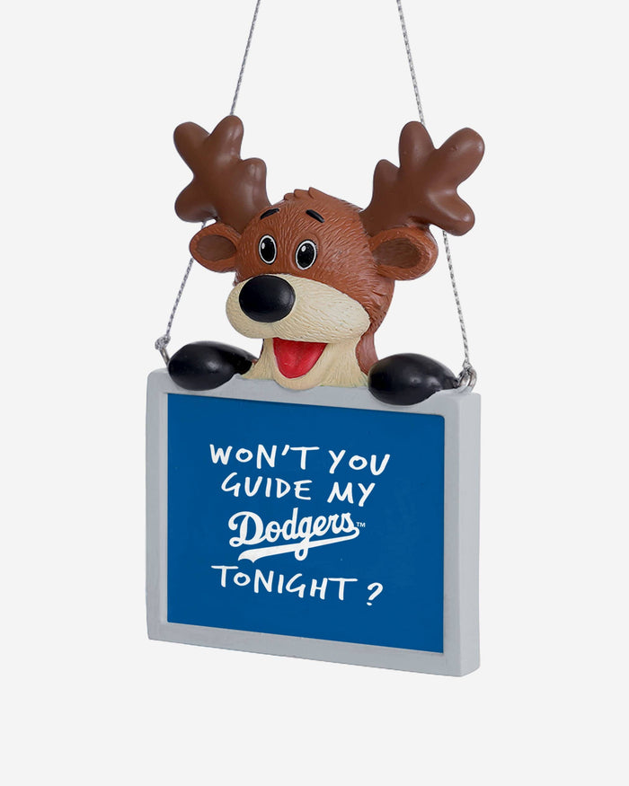 Los Angeles Dodgers Reindeer With Sign Ornament FOCO - FOCO.com