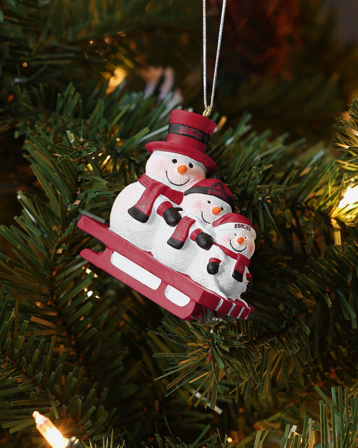 Arizona Diamondbacks Sledding Snowmen Ornament FOCO - FOCO.com