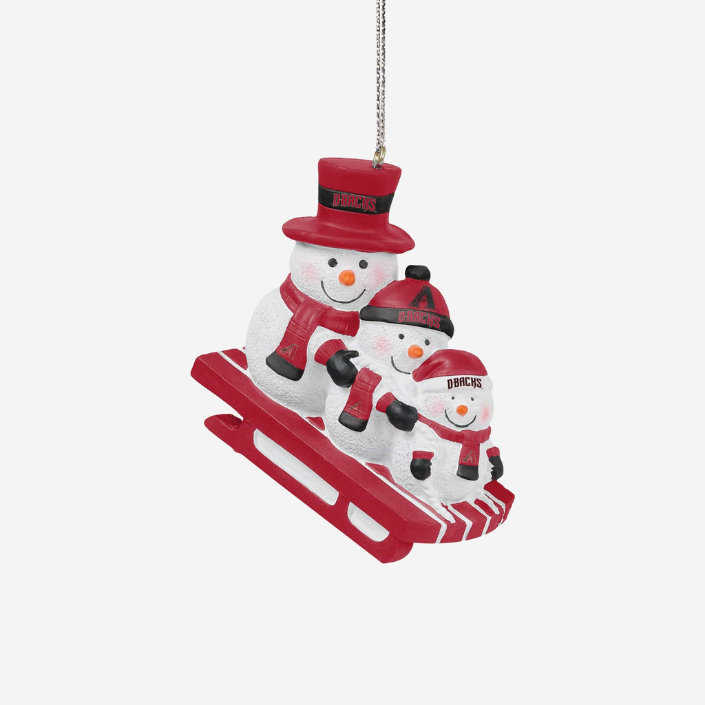 Arizona Diamondbacks Sledding Snowmen Ornament FOCO - FOCO.com