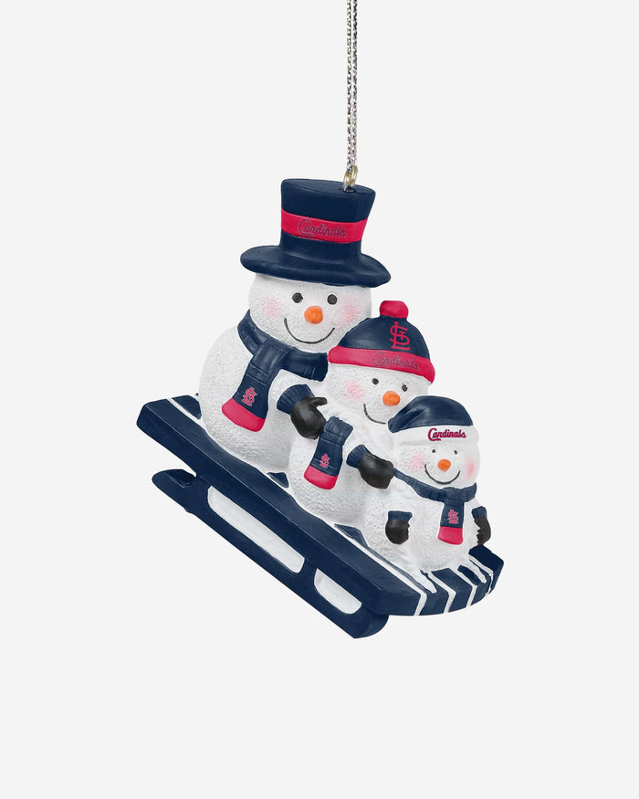 St Louis Cardinals Sledding Snowmen Ornament FOCO - FOCO.com