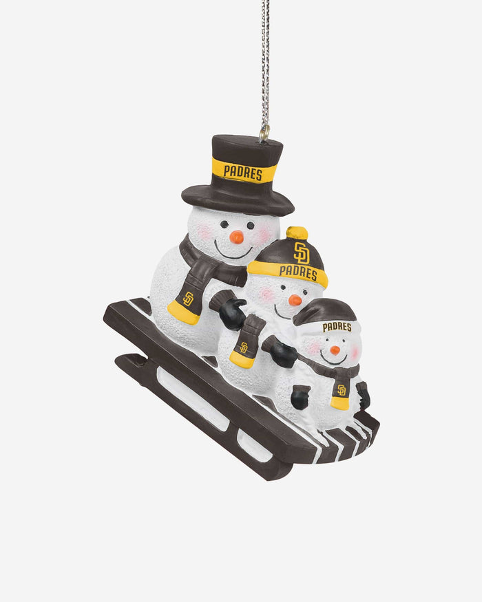 San Diego Padres Sledding Snowmen Ornament FOCO - FOCO.com