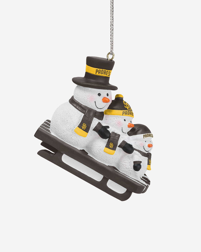 San Diego Padres Sledding Snowmen Ornament FOCO - FOCO.com