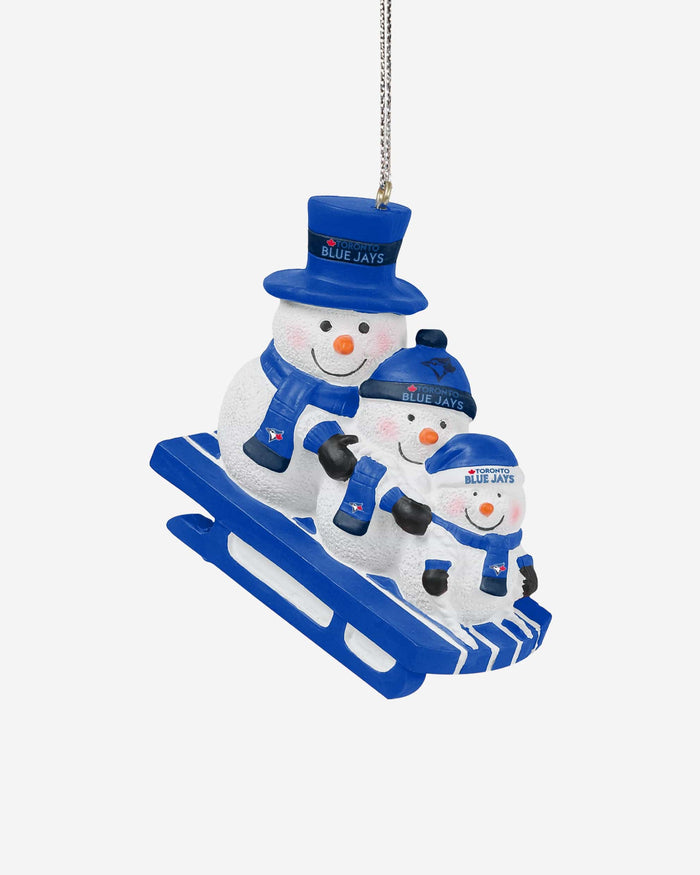 Toronto Blue Jays Sledding Snowmen Ornament FOCO - FOCO.com