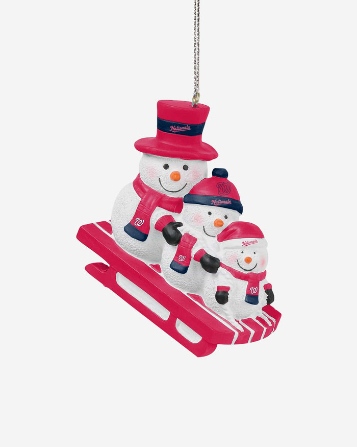 Washington Nationals Sledding Snowmen Ornament FOCO - FOCO.com