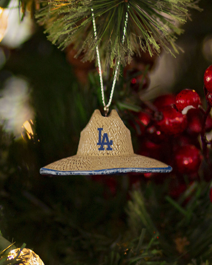 Los Angeles Dodgers Straw Hat Ornament FOCO - FOCO.com