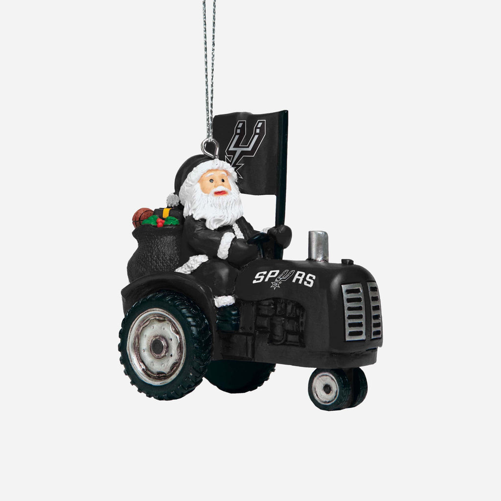 San Antonio Spurs Santa Riding Tractor Ornament FOCO - FOCO.com