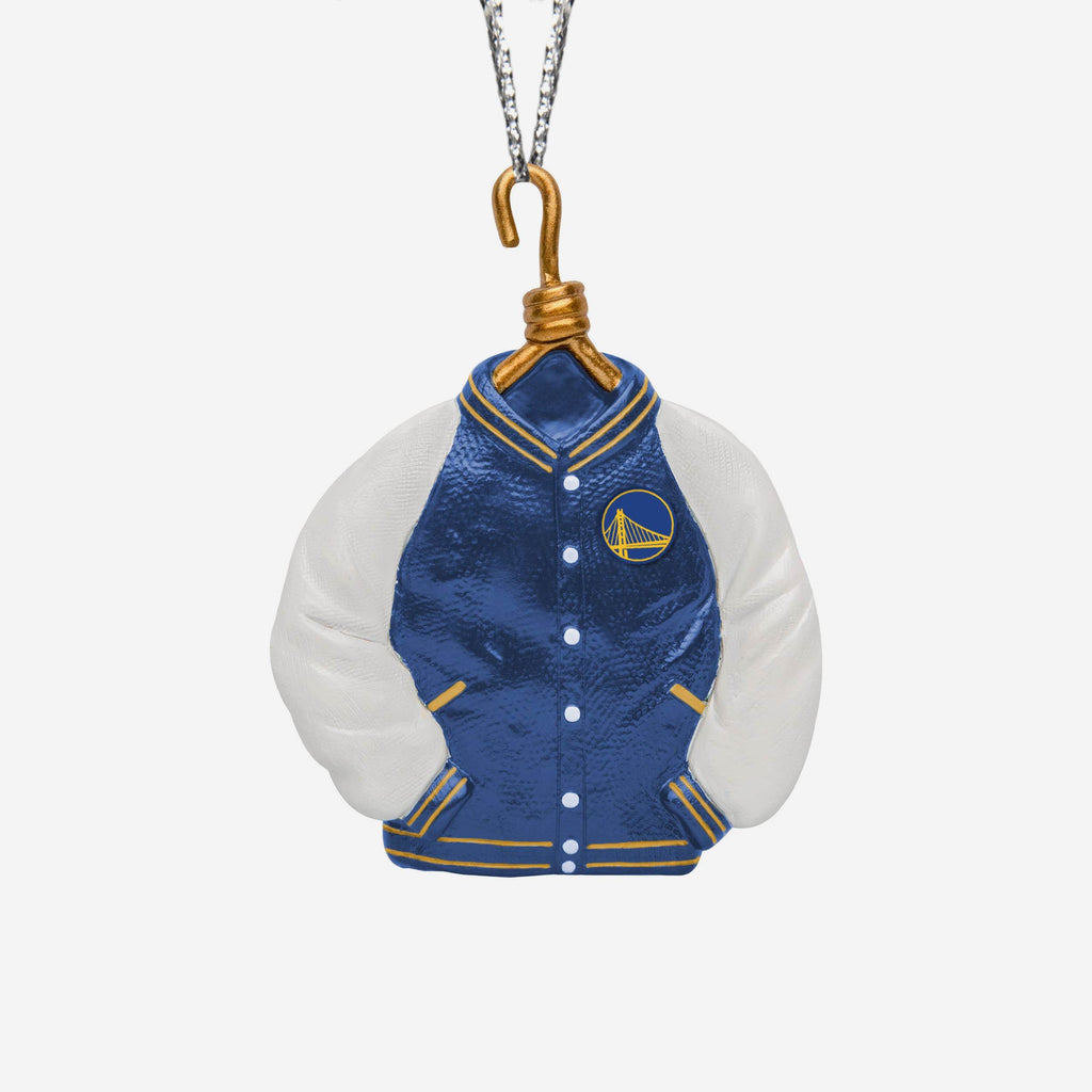 Golden State Warriors Varsity Jacket Ornament FOCO - FOCO.com