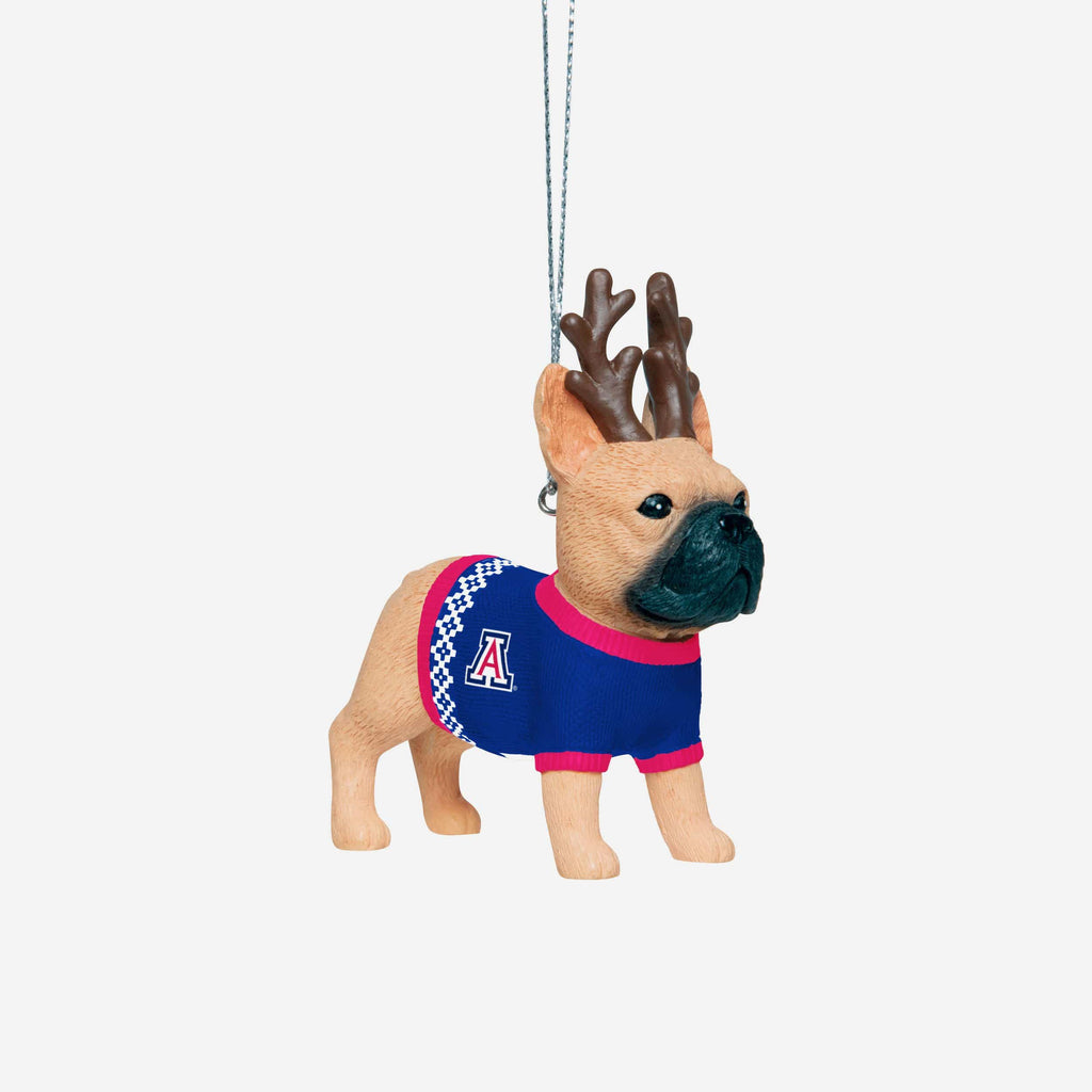 Arizona Wildcats French Bulldog Wearing Sweater Ornament FOCO - FOCO.com