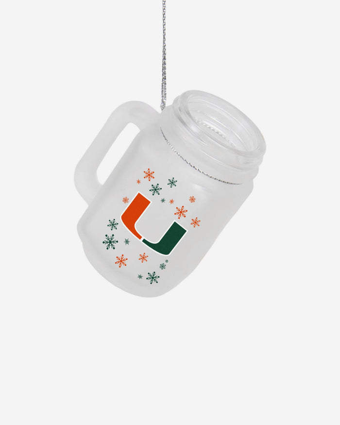 Miami Hurricanes Mason Jar Ornament FOCO - FOCO.com