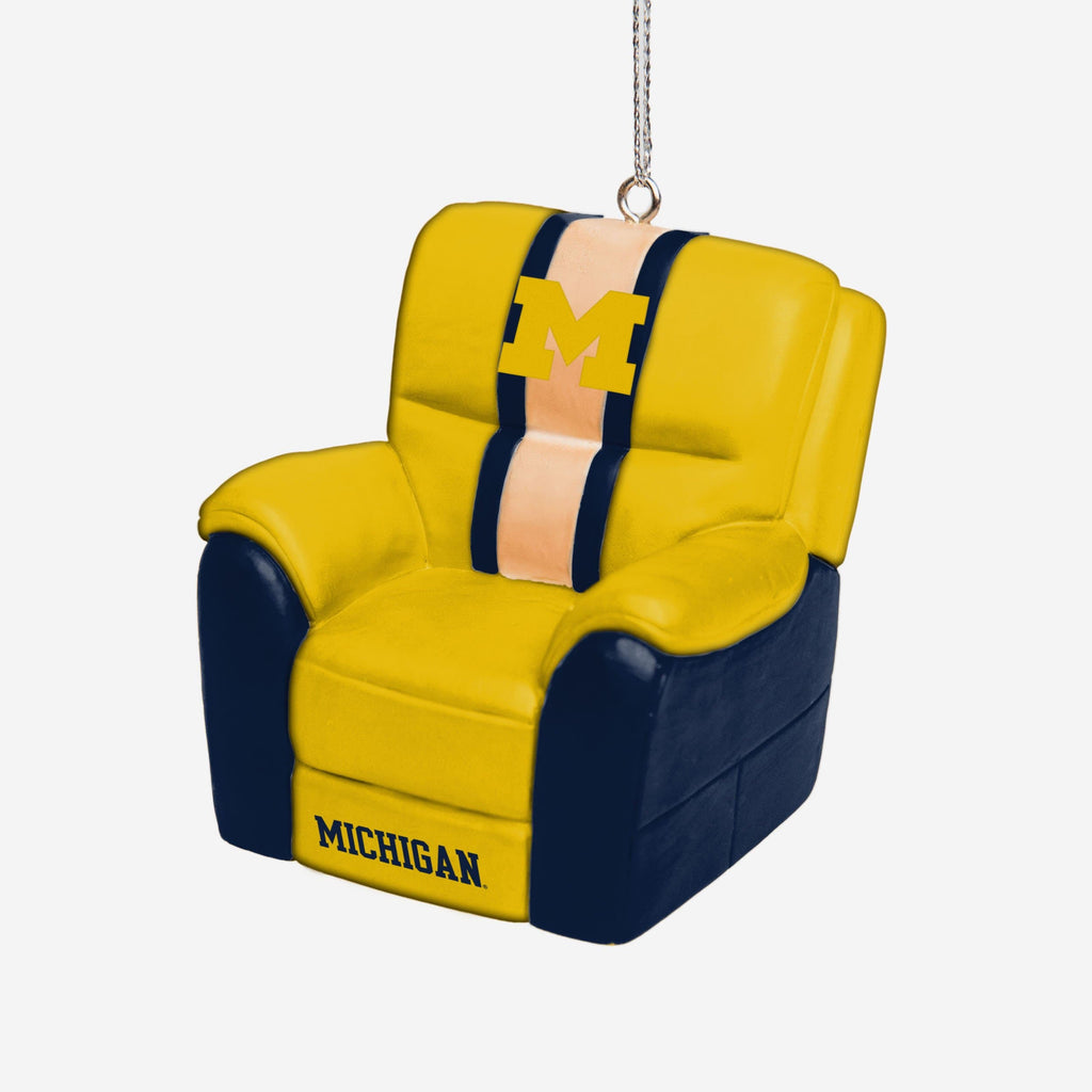 Michigan Wolverines Reclining Chair Ornament FOCO - FOCO.com