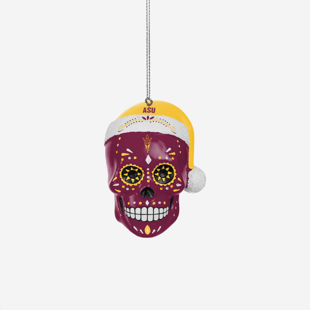 Arizona State Sun Devils Sugar Skull Ornament FOCO - FOCO.com