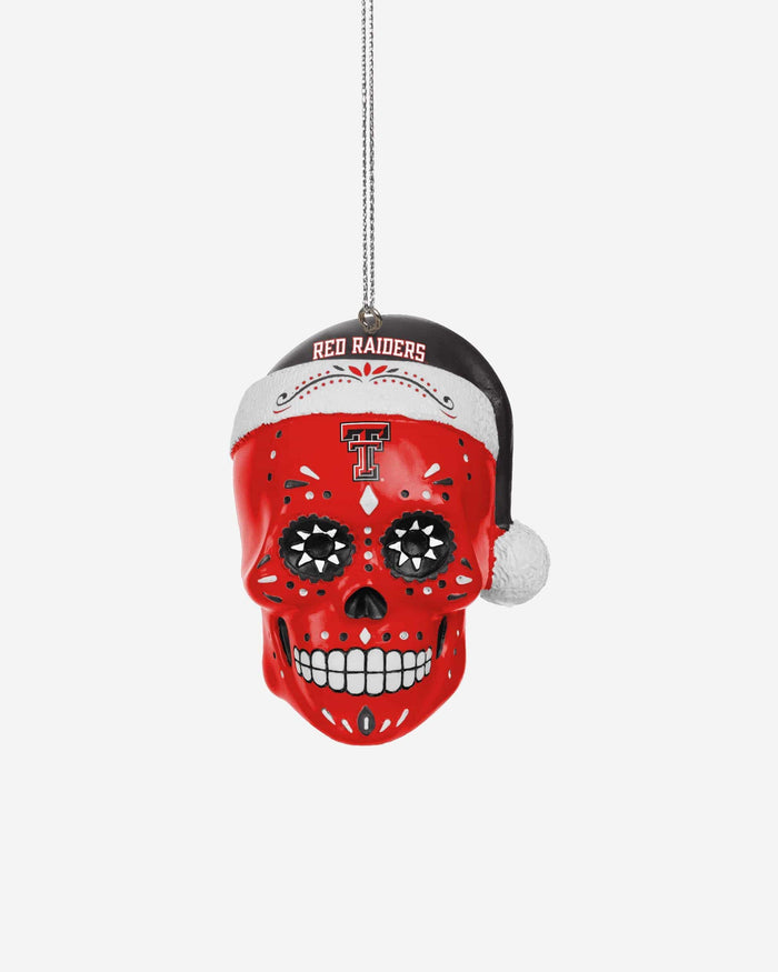 Texas Tech Red Raiders Sugar Skull Ornament FOCO - FOCO.com