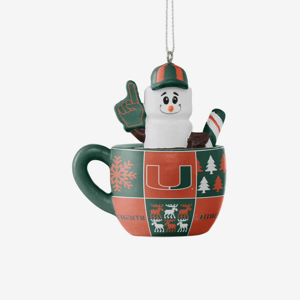 Miami Hurricanes Smores Mug Ornament FOCO - FOCO.com