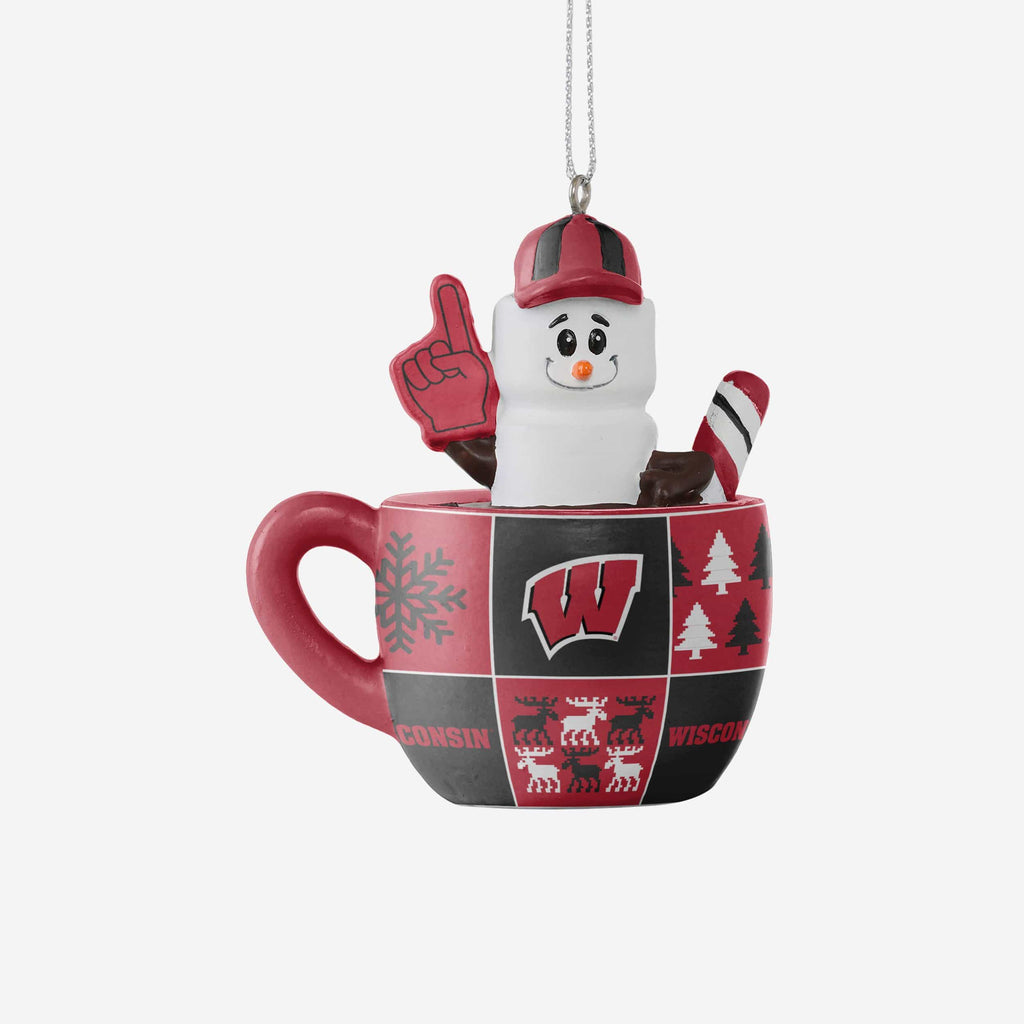 Wisconsin Badgers Smores Mug Ornament FOCO - FOCO.com