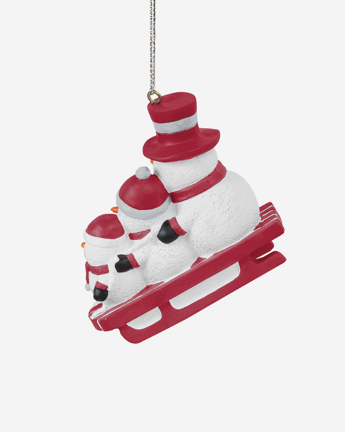 Alabama Crimson Tide Sledding Snowmen Ornament FOCO - FOCO.com