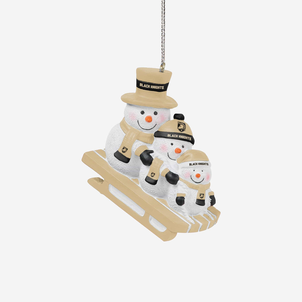 Army Black Knights Sledding Snowmen Ornament FOCO - FOCO.com