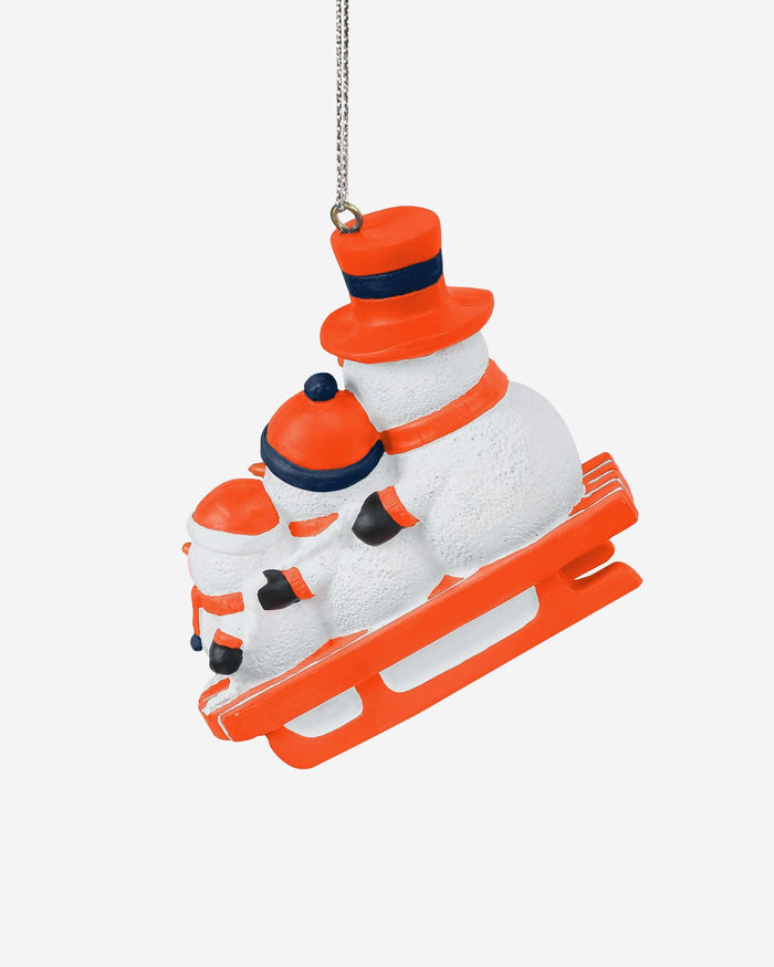 Auburn Tigers Sledding Snowmen Ornament FOCO - FOCO.com