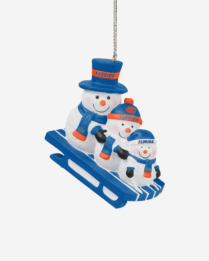 Florida Gators Sledding Snowmen Ornament FOCO - FOCO.com