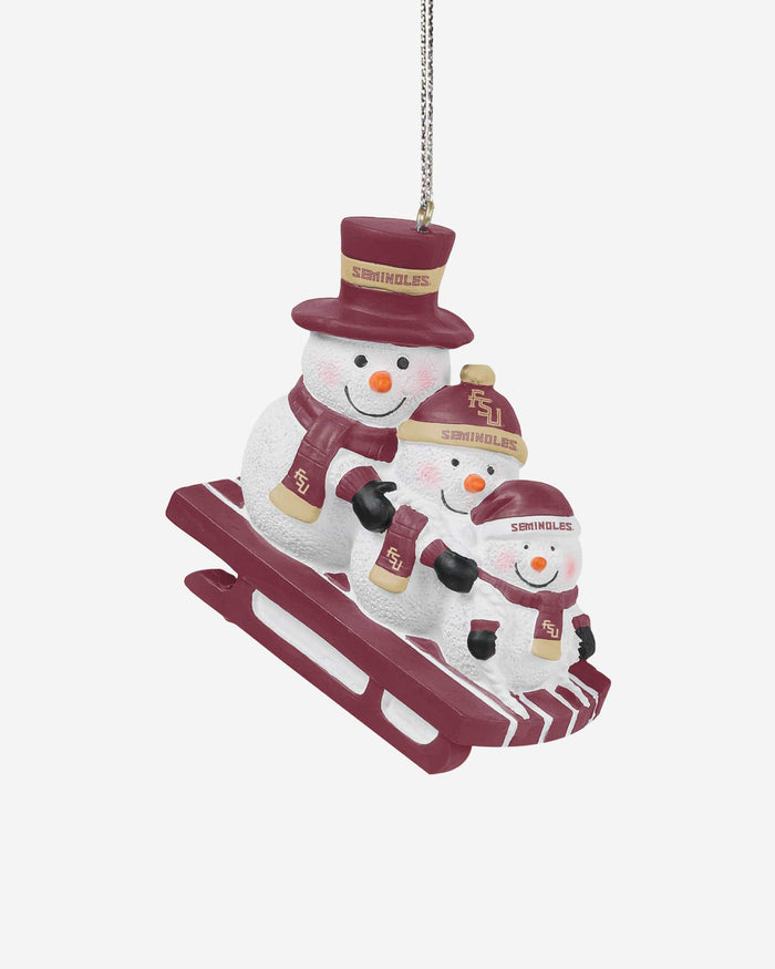 Florida State Seminoles Sledding Snowmen Ornament FOCO - FOCO.com