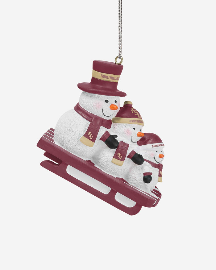 Florida State Seminoles Sledding Snowmen Ornament FOCO - FOCO.com