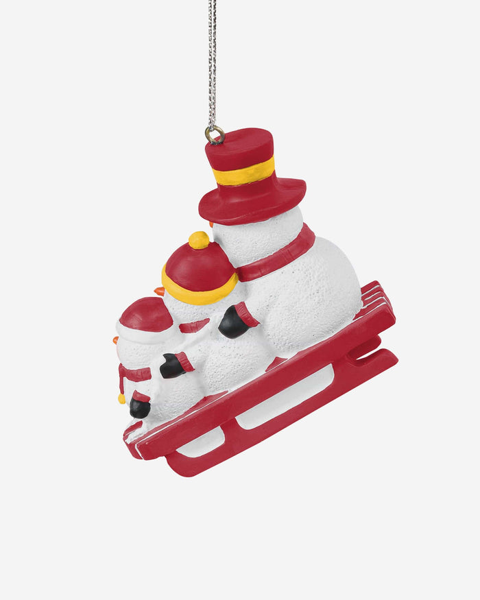 Iowa State Cyclones Sledding Snowmen Ornament FOCO - FOCO.com