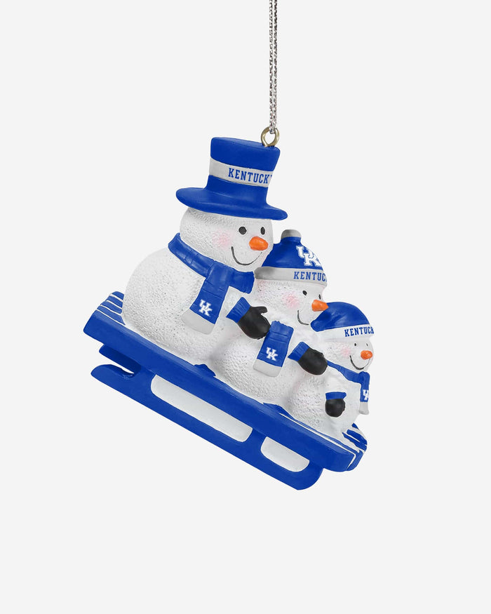 Kentucky Wildcats Sledding Snowmen Ornament FOCO - FOCO.com