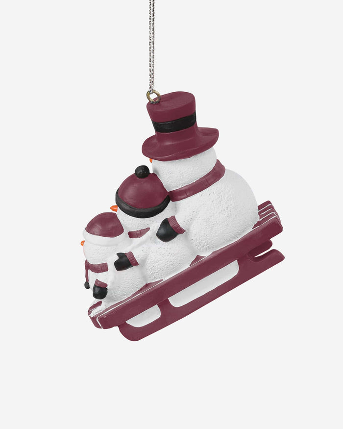 Mississippi State Bulldogs Sledding Snowmen Ornament FOCO - FOCO.com