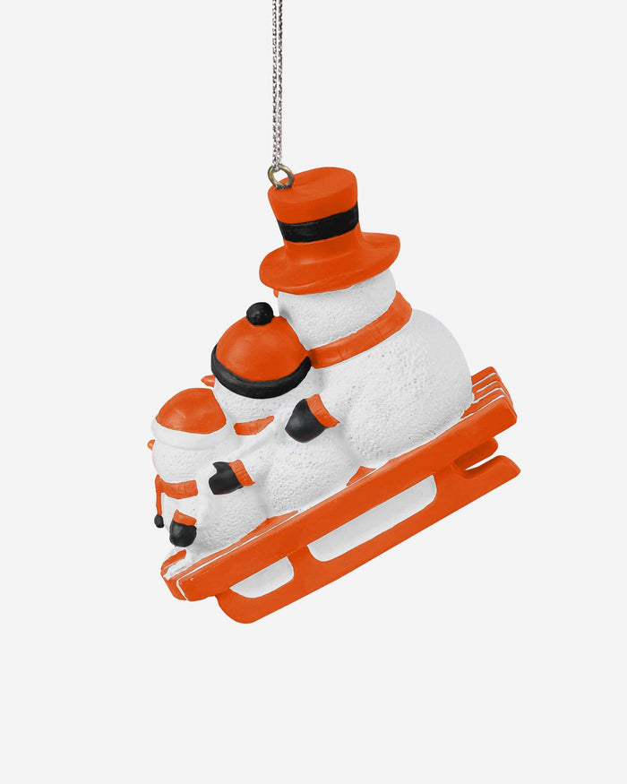 Oregon State Beavers Sledding Snowmen Ornament FOCO - FOCO.com