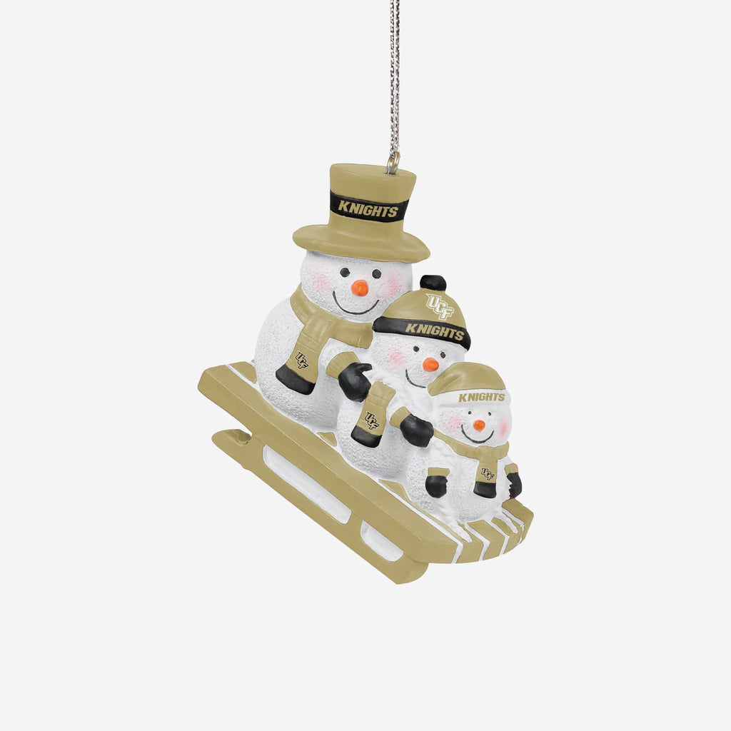 UCF Knights Sledding Snowmen Ornament FOCO - FOCO.com