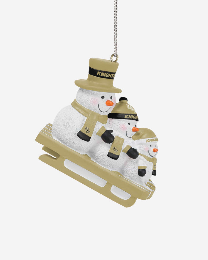 UCF Knights Sledding Snowmen Ornament FOCO - FOCO.com