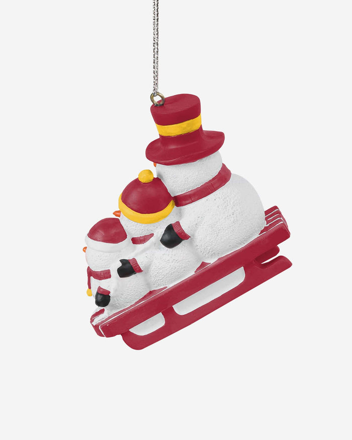 USC Trojans Sledding Snowmen Ornament FOCO - FOCO.com