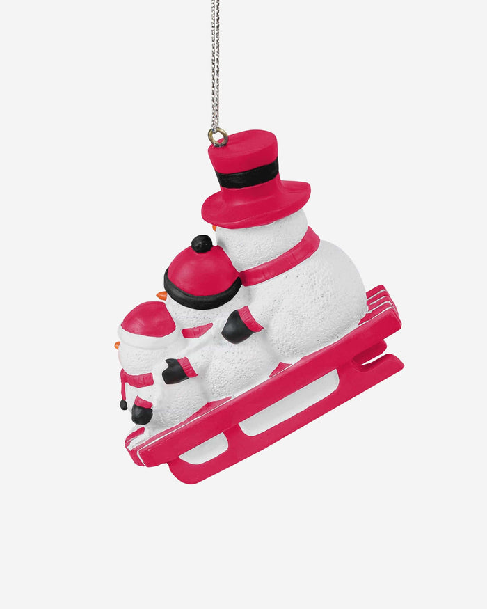 Utah Utes Sledding Snowmen Ornament FOCO - FOCO.com