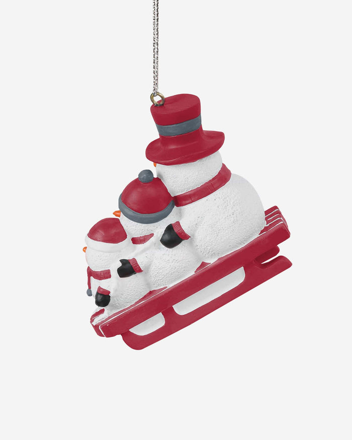 Washington State Cougars Sledding Snowmen Ornament FOCO - FOCO.com