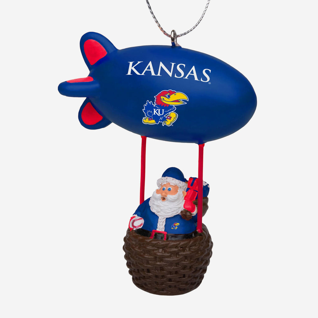 Kansas Jayhawks Santa Blimp Ornament FOCO - FOCO.com