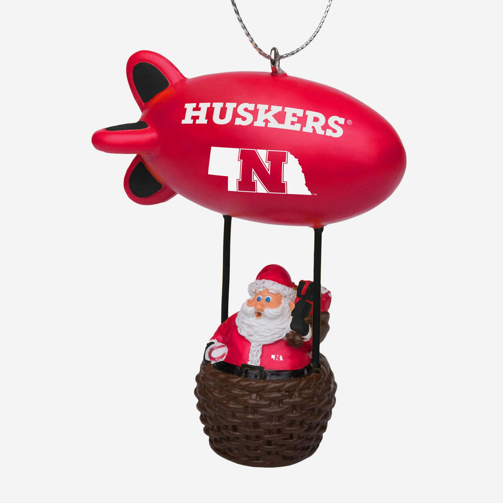 Nebraska Cornhuskers Santa Blimp Ornament FOCO - FOCO.com