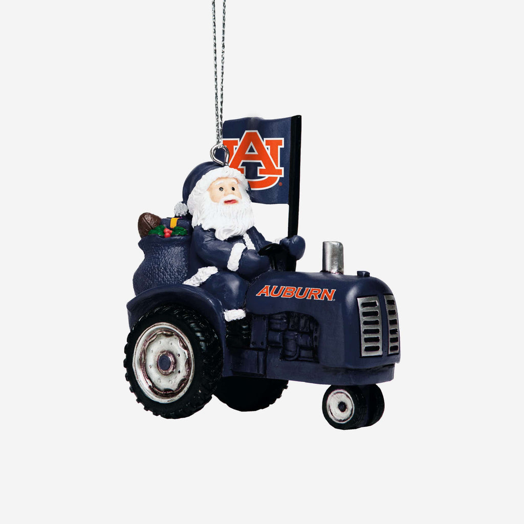 Auburn Tigers Santa Riding Tractor Ornament FOCO - FOCO.com