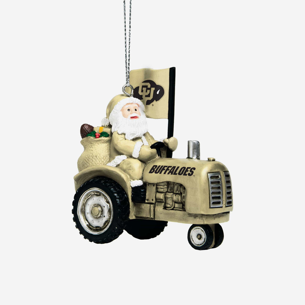 Colorado Buffaloes Santa Riding Tractor Ornament FOCO - FOCO.com