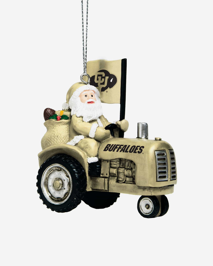 Colorado Buffaloes Santa Riding Tractor Ornament FOCO - FOCO.com