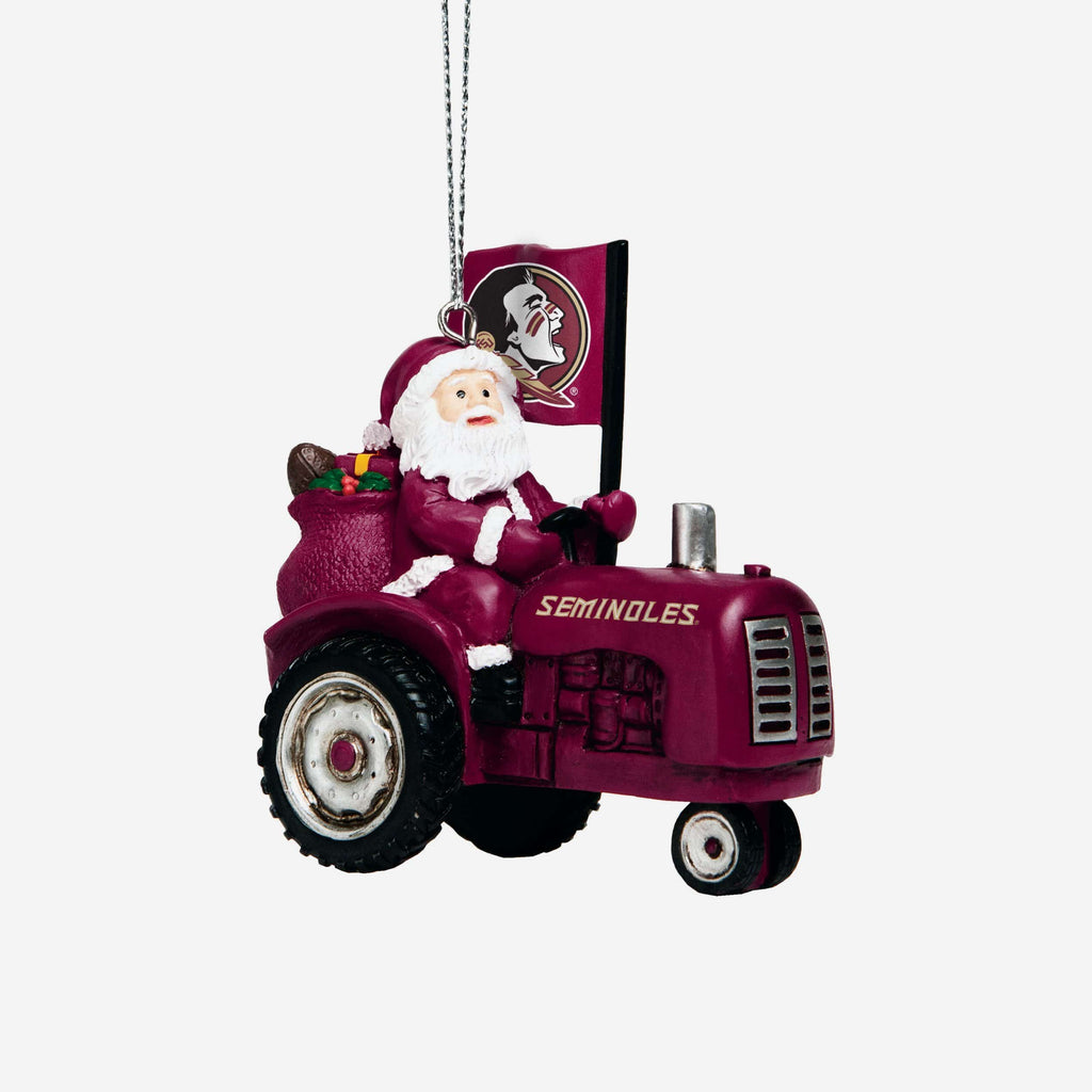 Florida State Seminoles Santa Riding Tractor Ornament FOCO - FOCO.com