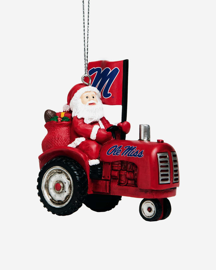 Ole Miss Rebels Santa Riding Tractor Ornament FOCO - FOCO.com