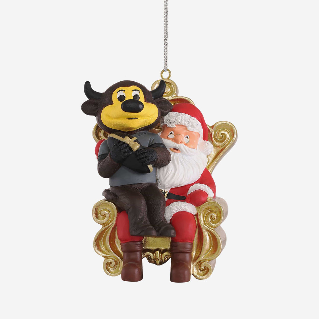 Chip the Buffalo Colorado Buffaloes Mascot On Santa's Lap Ornament Foco - FOCO.com