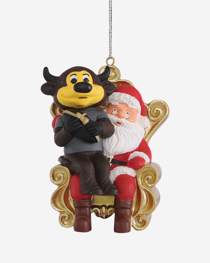 Chip the Buffalo Colorado Buffaloes Mascot On Santa's Lap Ornament Foco - FOCO.com