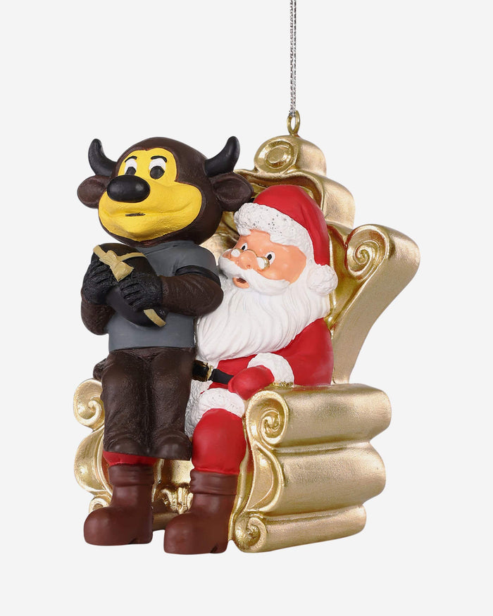 Chip the Buffalo Colorado Buffaloes Mascot On Santa's Lap Ornament Foco - FOCO.com