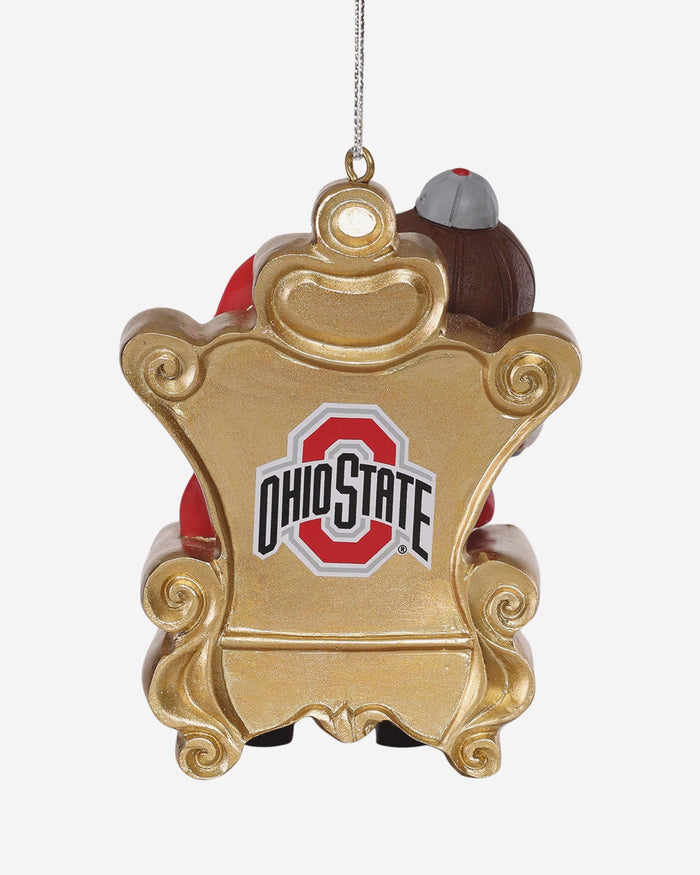 Brutus Buckeye Ohio State Buckeyes Mascot On Santa's Lap Ornament Foco - FOCO.com